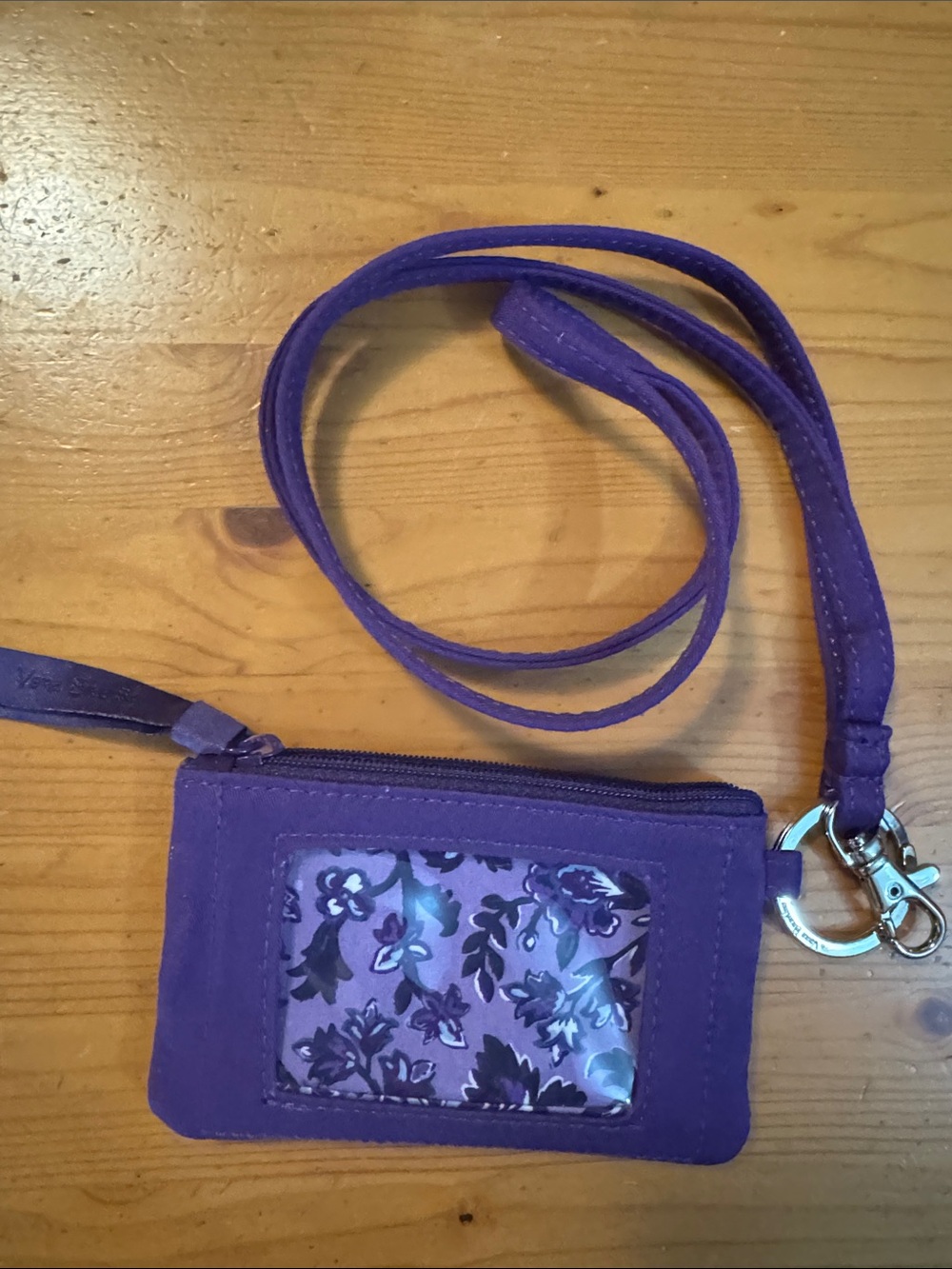 Vera Bradley Purple Floral ID Wallet Crossbody - Women Bags
